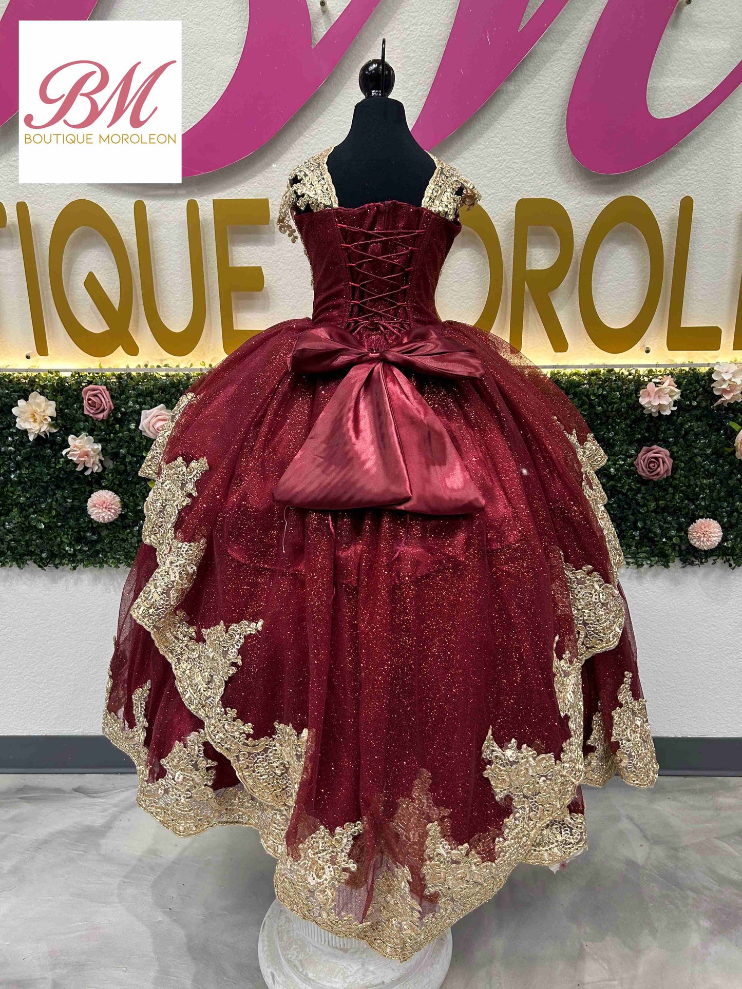 Mini Burgundy Quince Dress