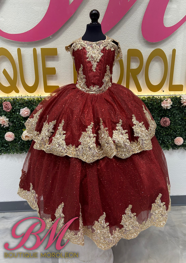 Mini Dress Rojo — girls quinceañera dress at Boutique Moroleón Sacramento