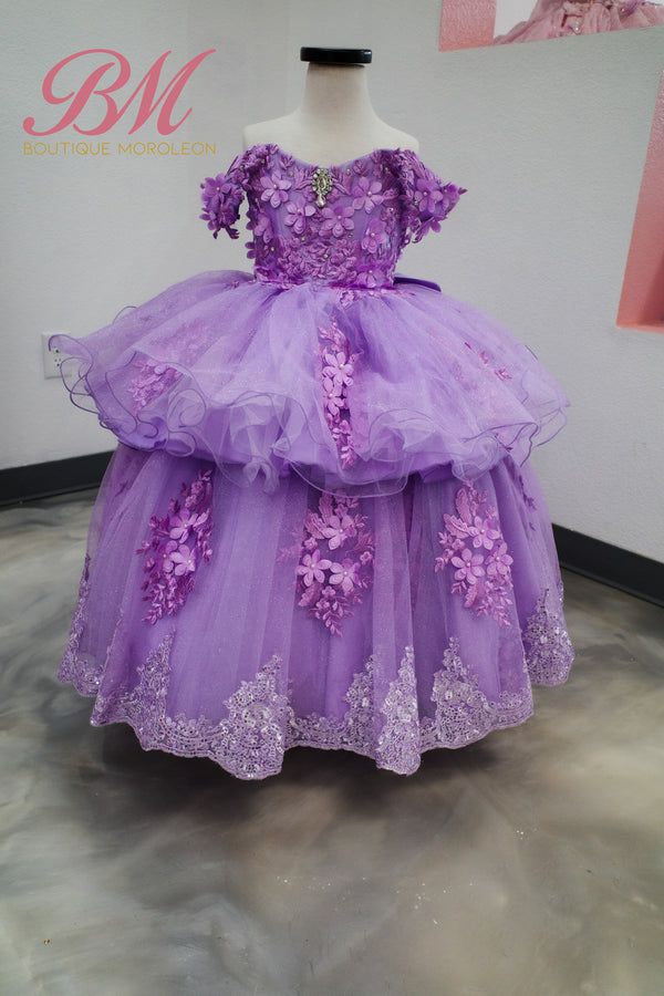 Mini Vestido Quince Lilac — girls quinceañera dress at Boutique Moroleón Sacramento