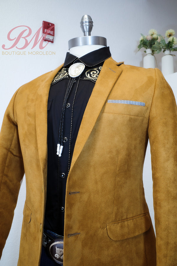Light Beige Suede Vaquero Jacket — Ropa Vaquera Sacramento CA — Boutique Moroleon
