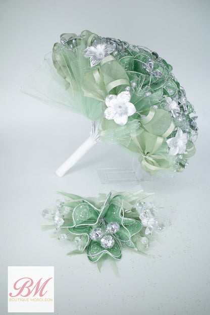 Quinceañera Ramo Sage/Silver