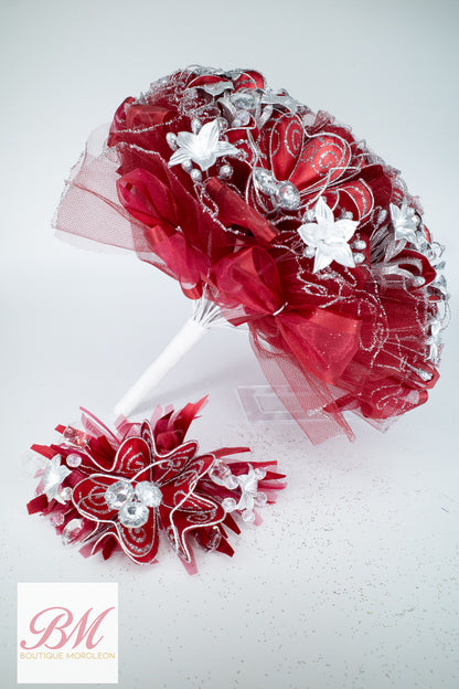Quinceañera Ramo Wine Red