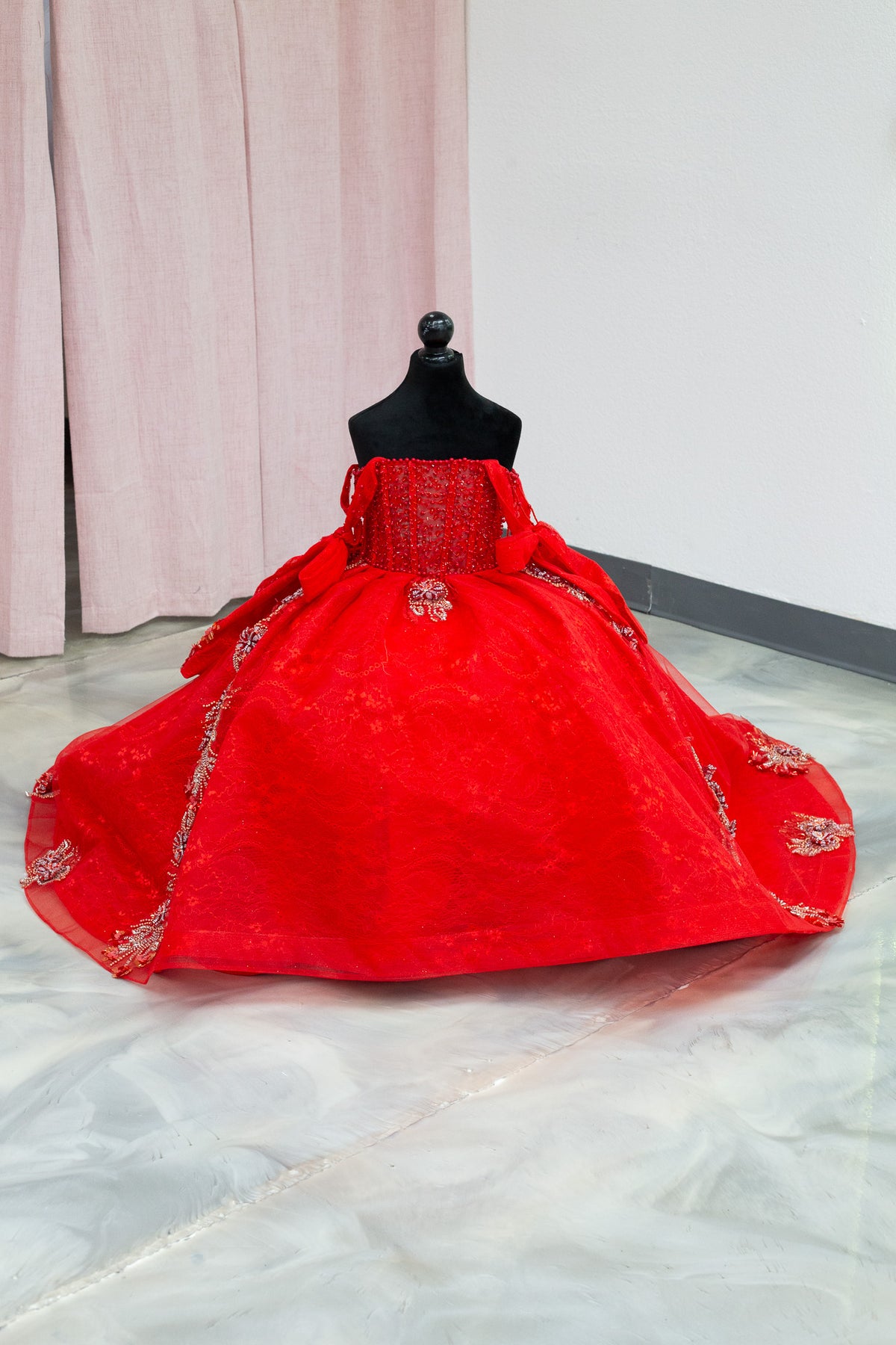Scarlet Passion Mini Quinceañera Gown