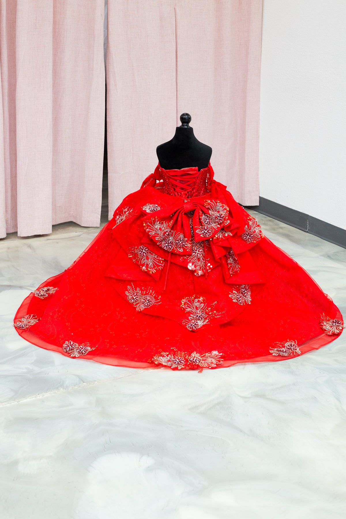 Scarlet Passion Mini Quinceañera Gown