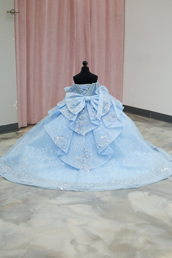 Frozen Frost Mini Quinceañera Gown — alternate view