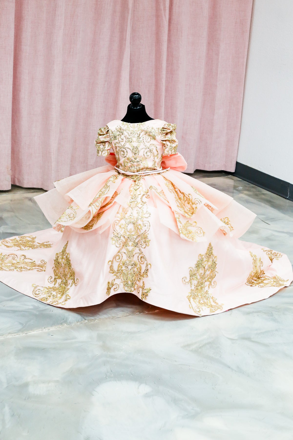 Peach Royale Mini Quinceañera Gown