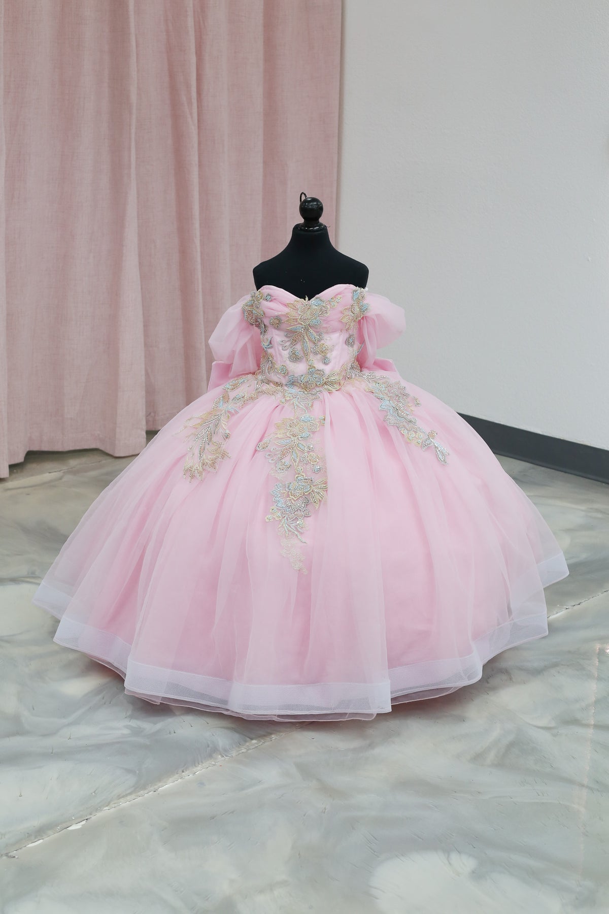 Blush Petal Mini Quinceañera Gown