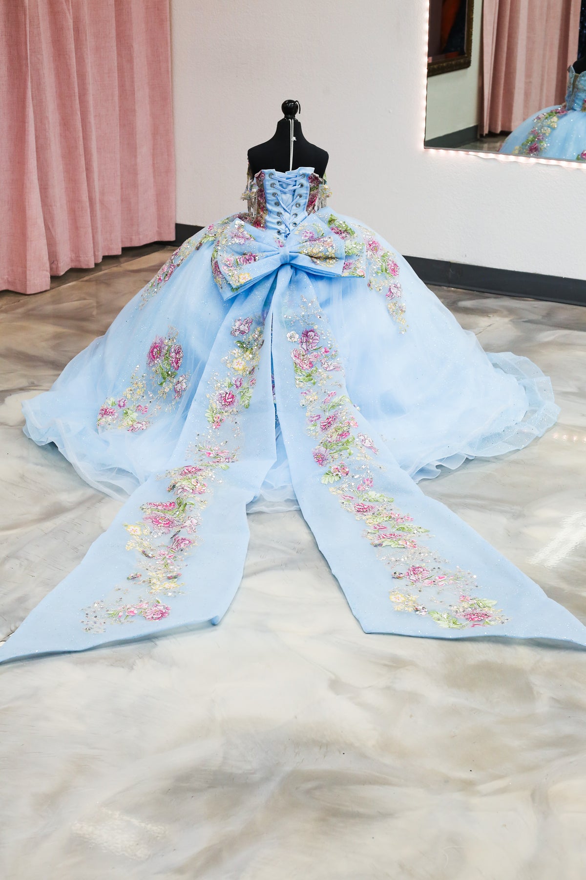 Sky Blossom Mini Quinceañera Gown