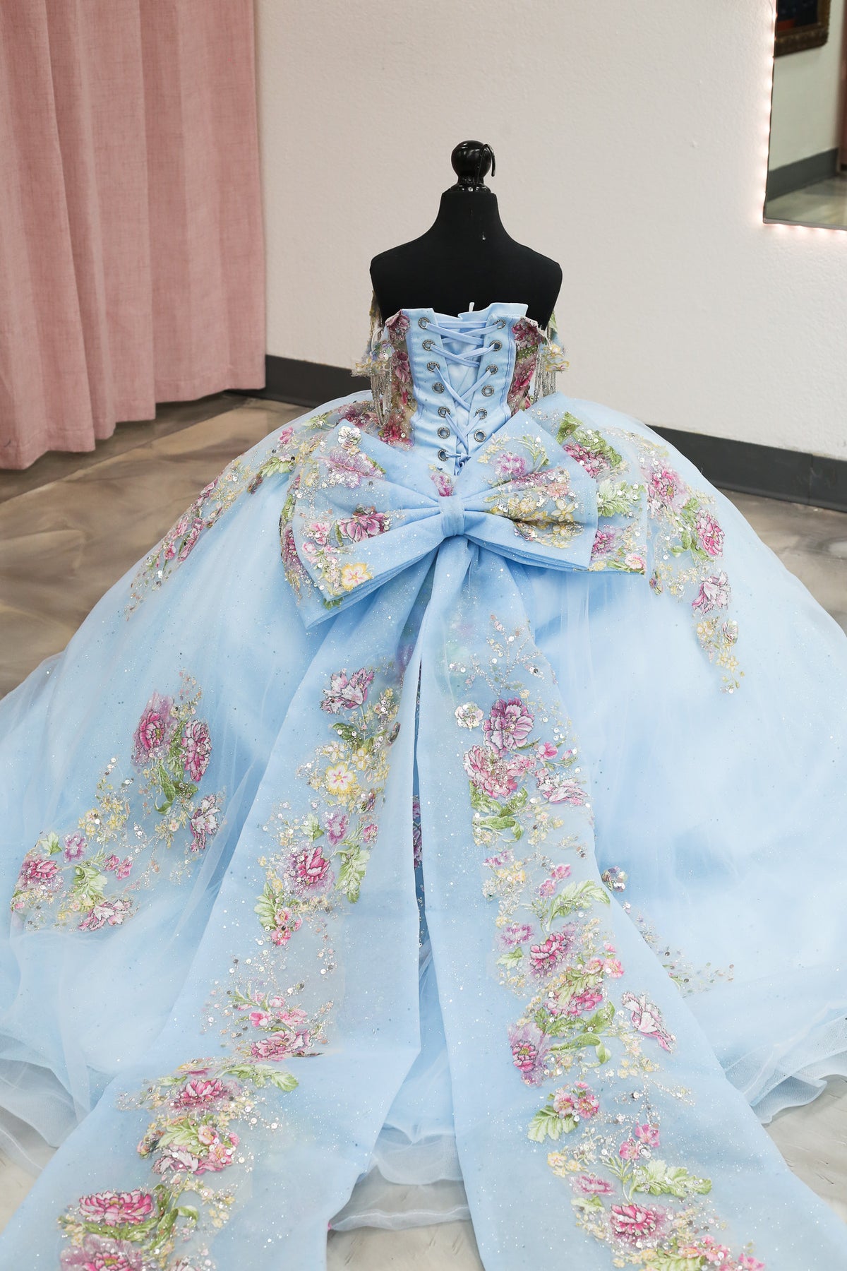 Sky Blossom Mini Quinceañera Gown
