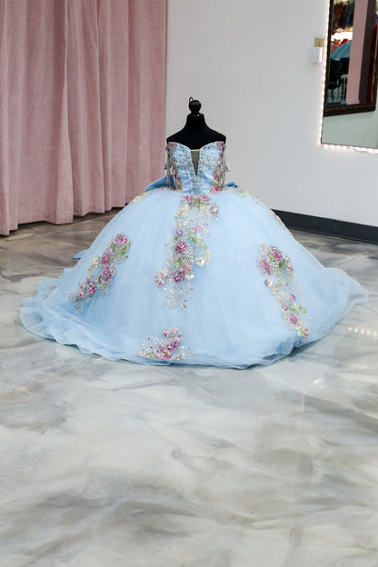 Sky Blossom Mini Quinceañera Gown