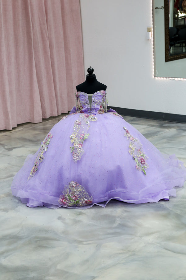 Enchanted Garden Mini Quinceañera Gown — girls quinceañera dress at Boutique Moroleón Sacramento