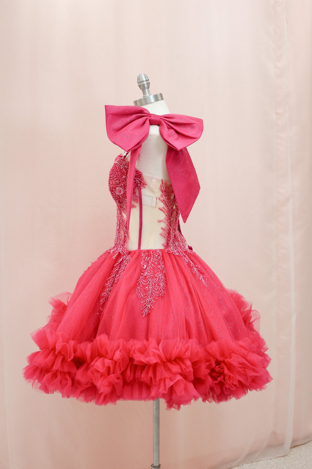 BM1-02 Fuchsia Sparkle Baile Sorpresa Dress
