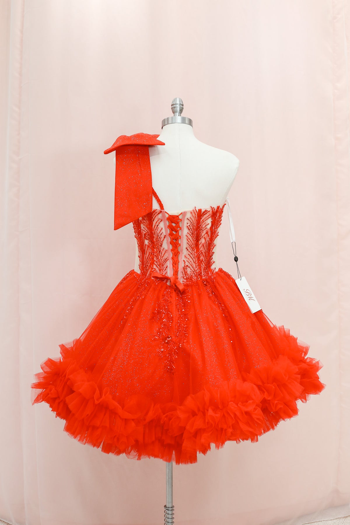 BM1-02 Scarlet Sparkle Corset Baile Sorpresa Dress