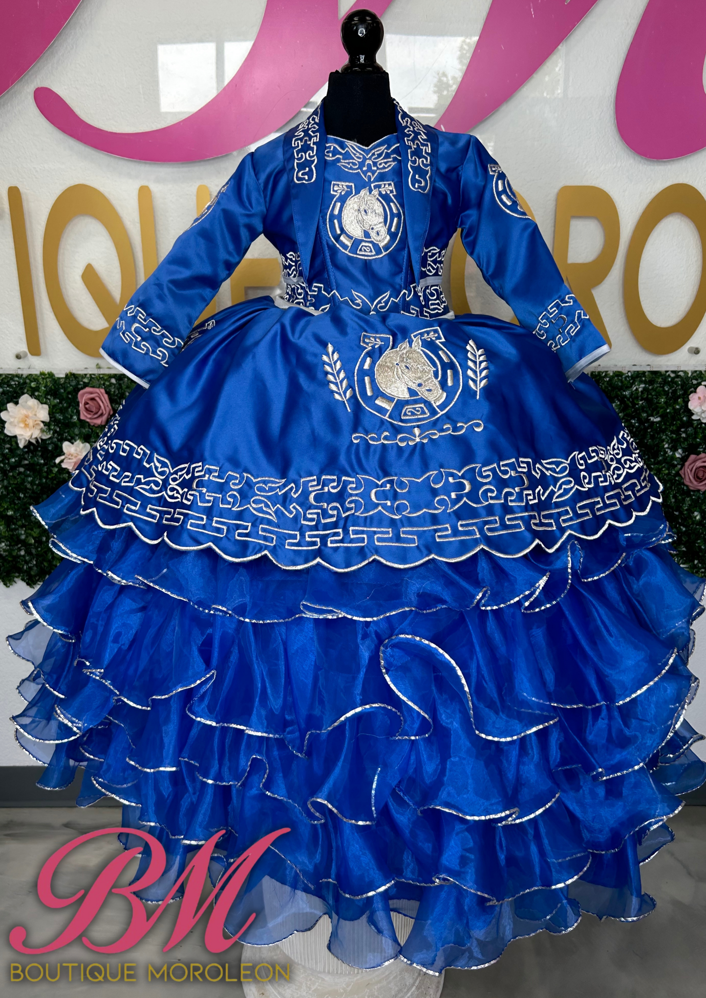 Mini Blue Charro Dress