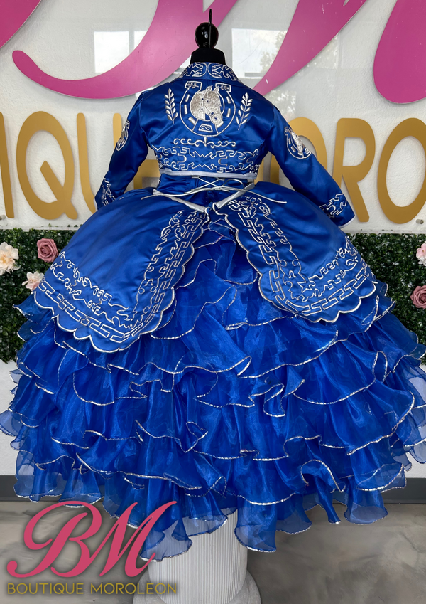 Mini Blue Charro Dress — alternate view