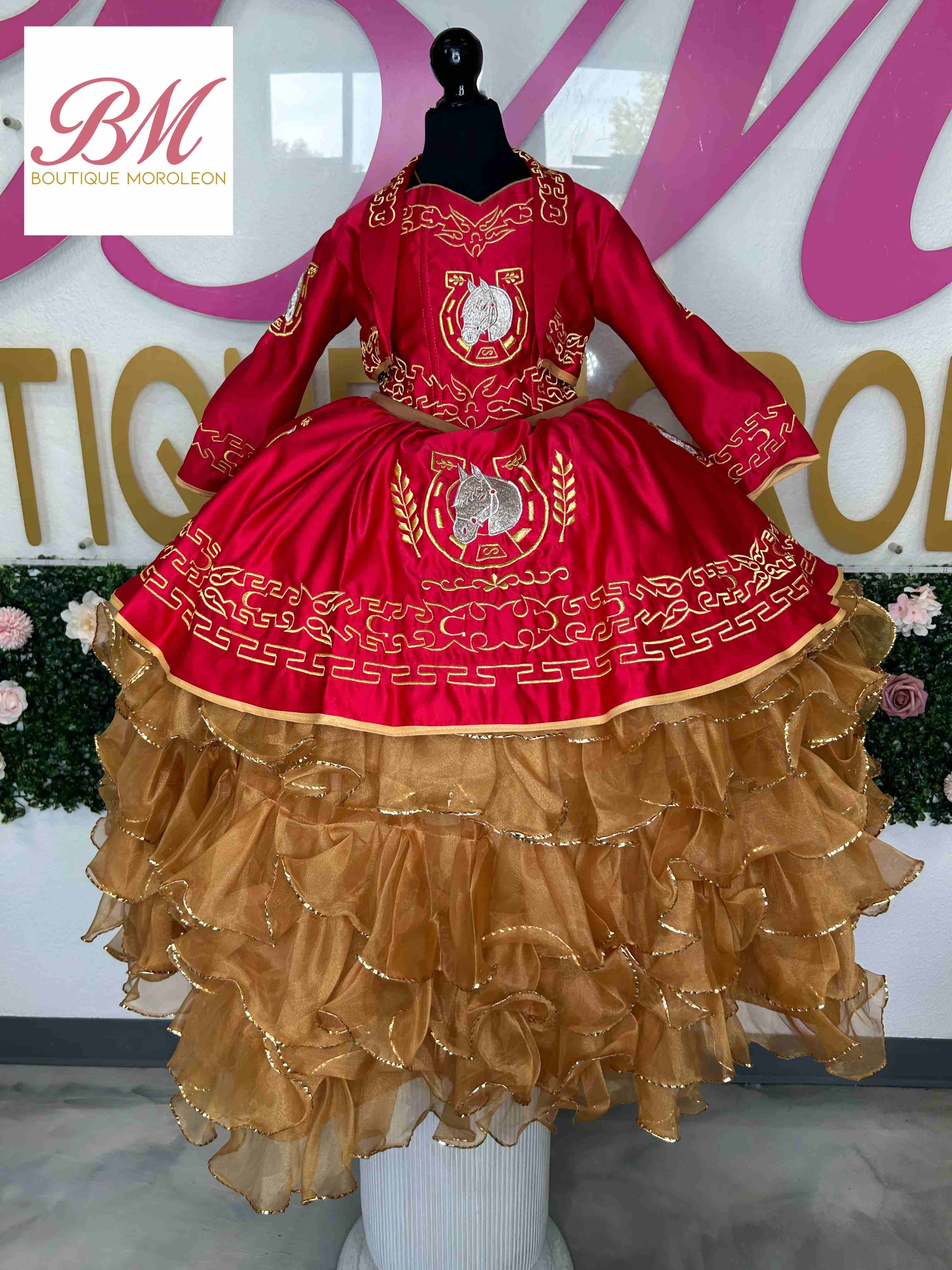 Red best sale charro dress