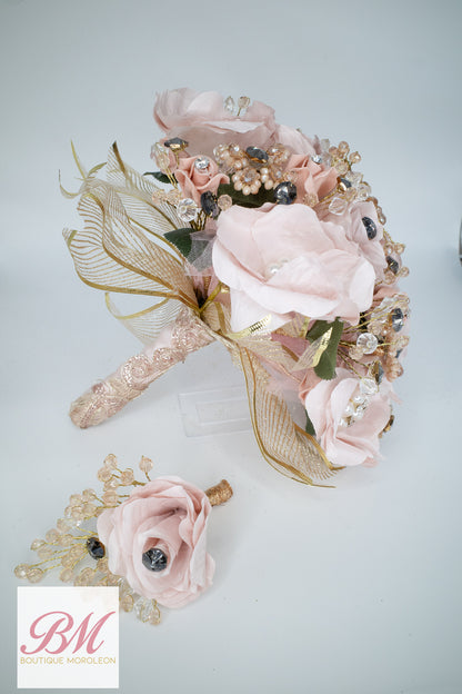 Quinceañera Ramo Blush/Black