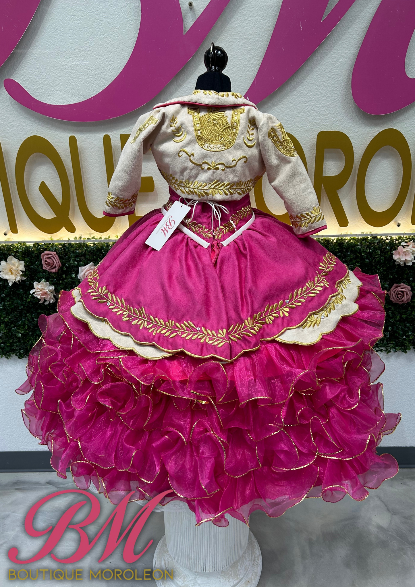 Mini Charro Fuschia Dress