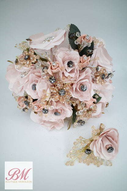 Quinceañera Ramo Blush/Black