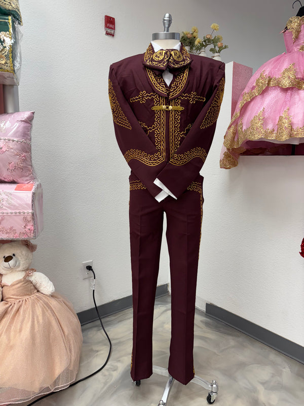 Traje Charro Burgundy Economico — Charro suit Sacramento CA — Boutique Moroleon