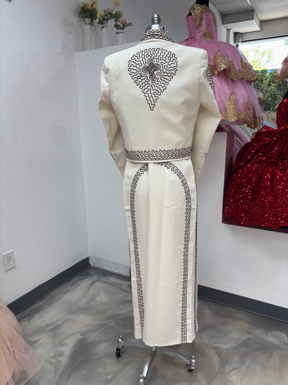 Traje Charro Crema/Cafe Mujere Economico