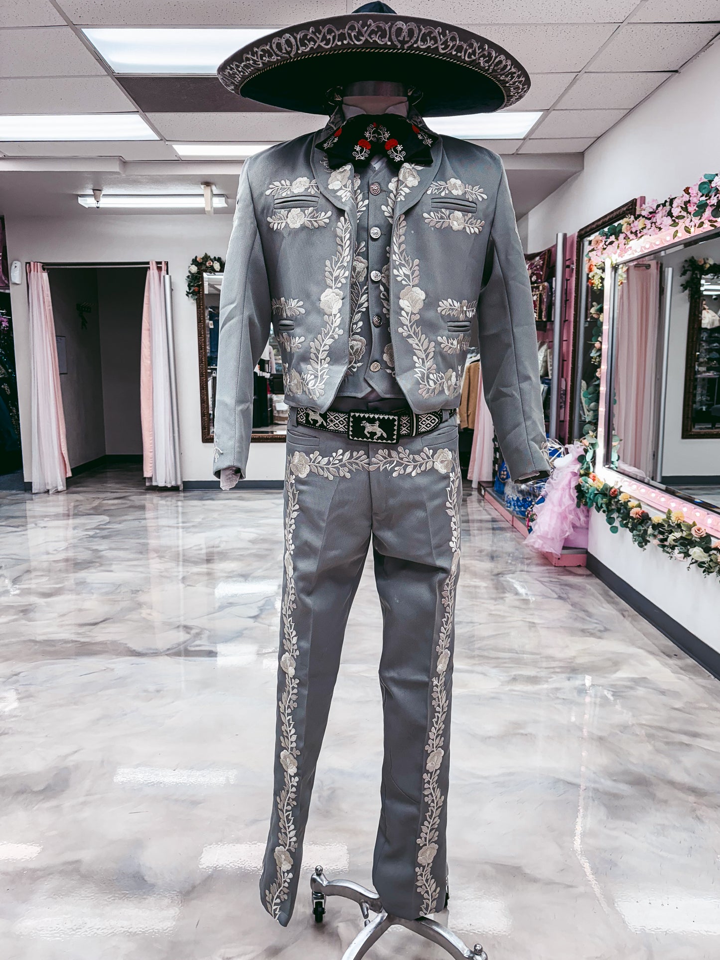 Traje Charro Grey/Silver