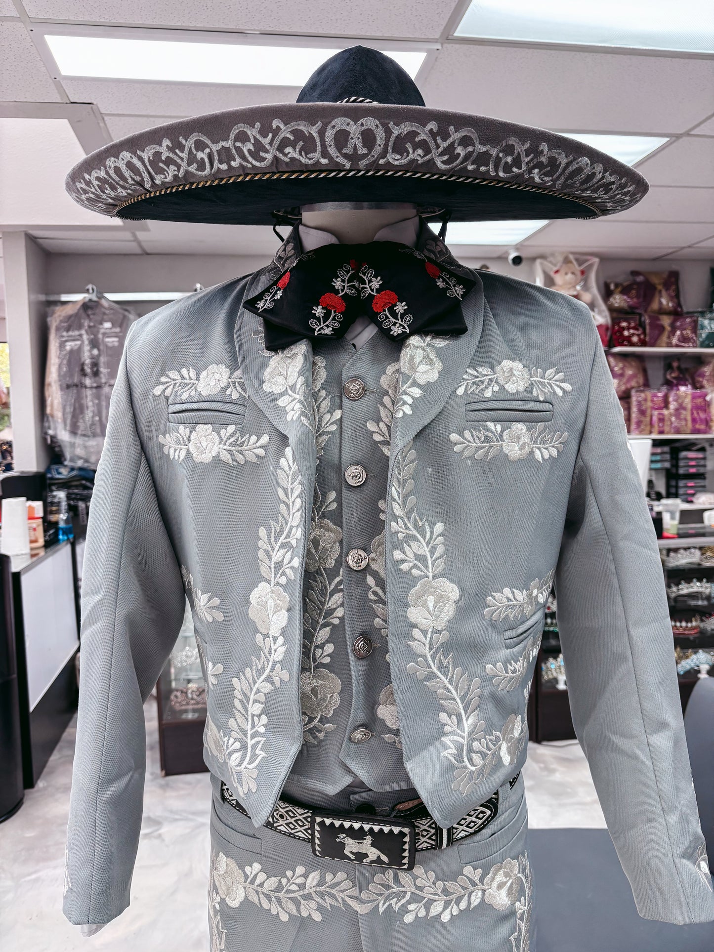 Traje Charro Grey/Silver