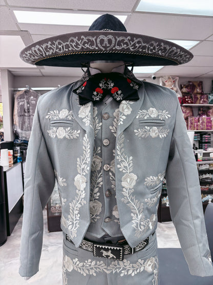 Classic Traje Charro Grey/Silver