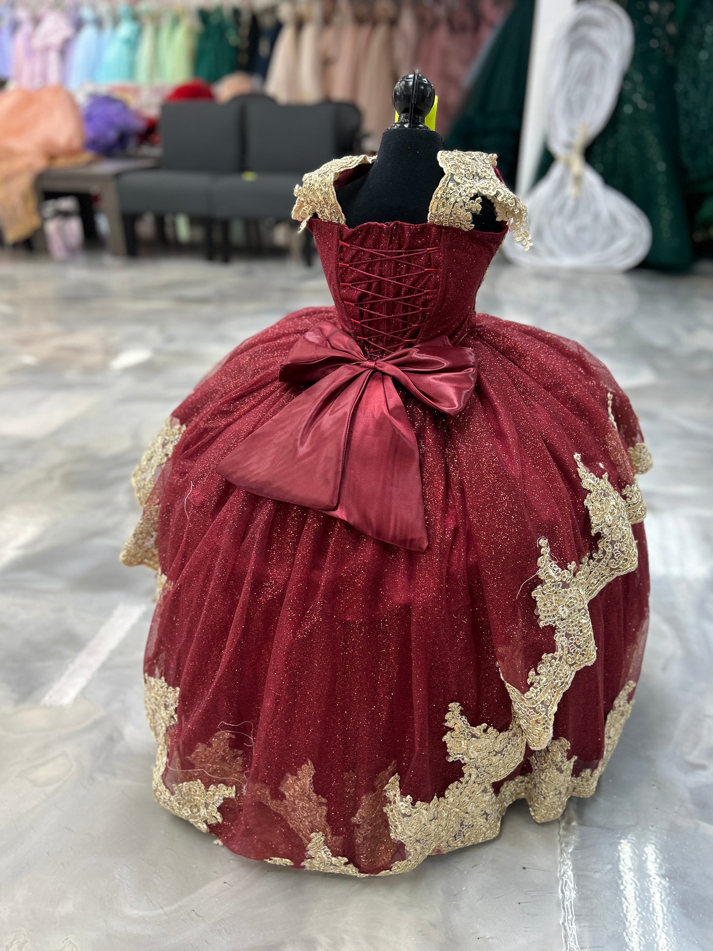 Mini Burgundy Quince Dress