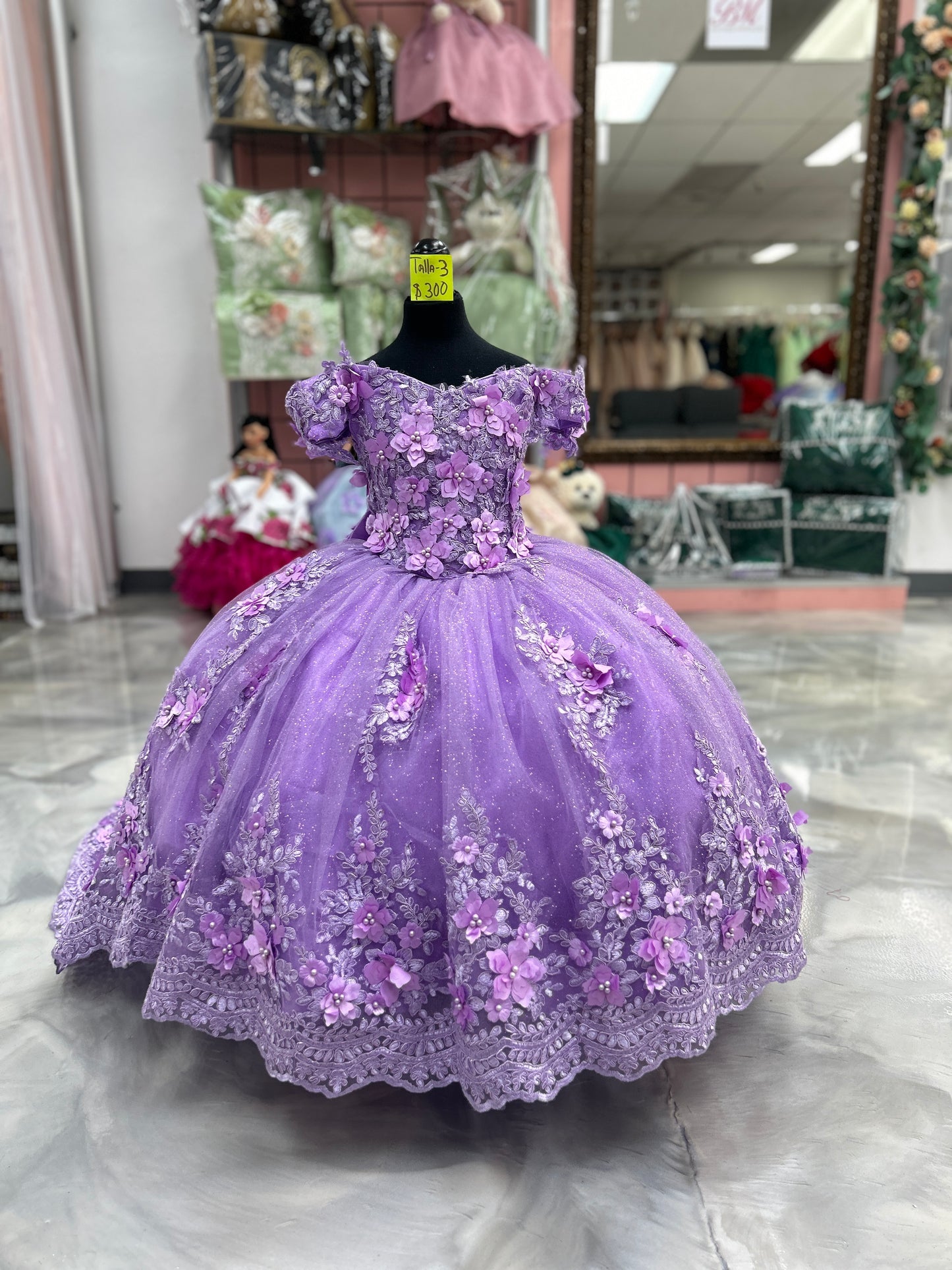 Vestido Mini Quinceañera Lilac