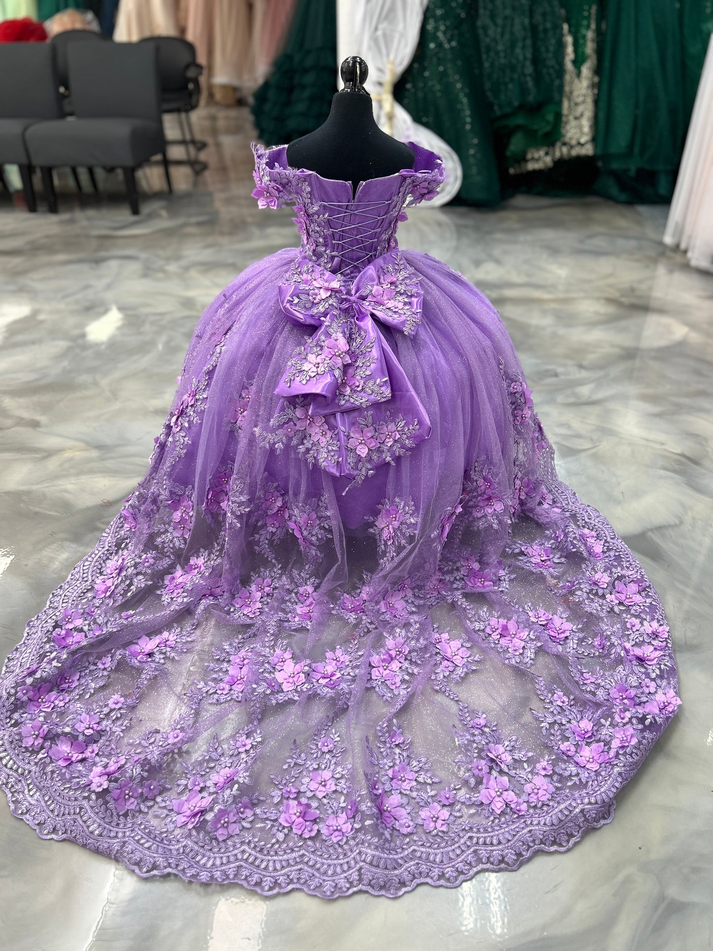 Vestido Mini Quinceañera Lilac