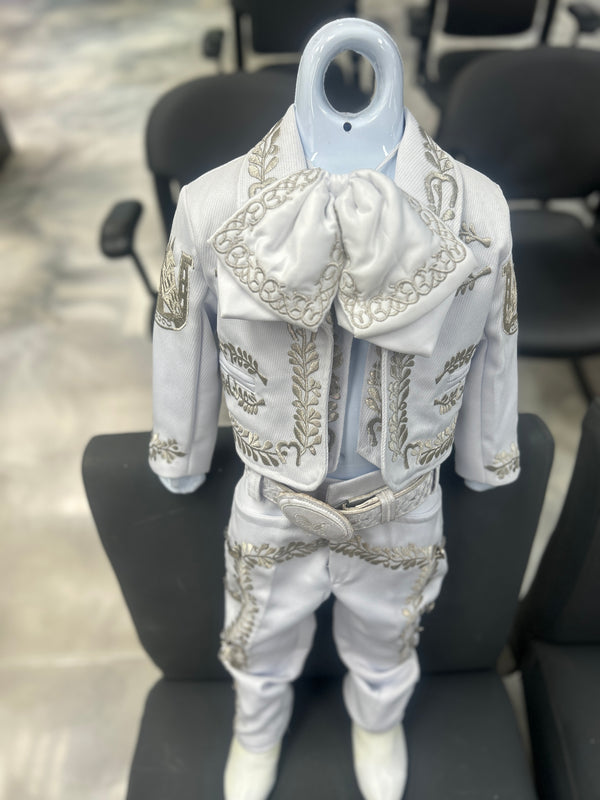 Trajecito Charro para Niño- Color Hueso con Oro — alternate view — Boutique Moroleon Sacramento