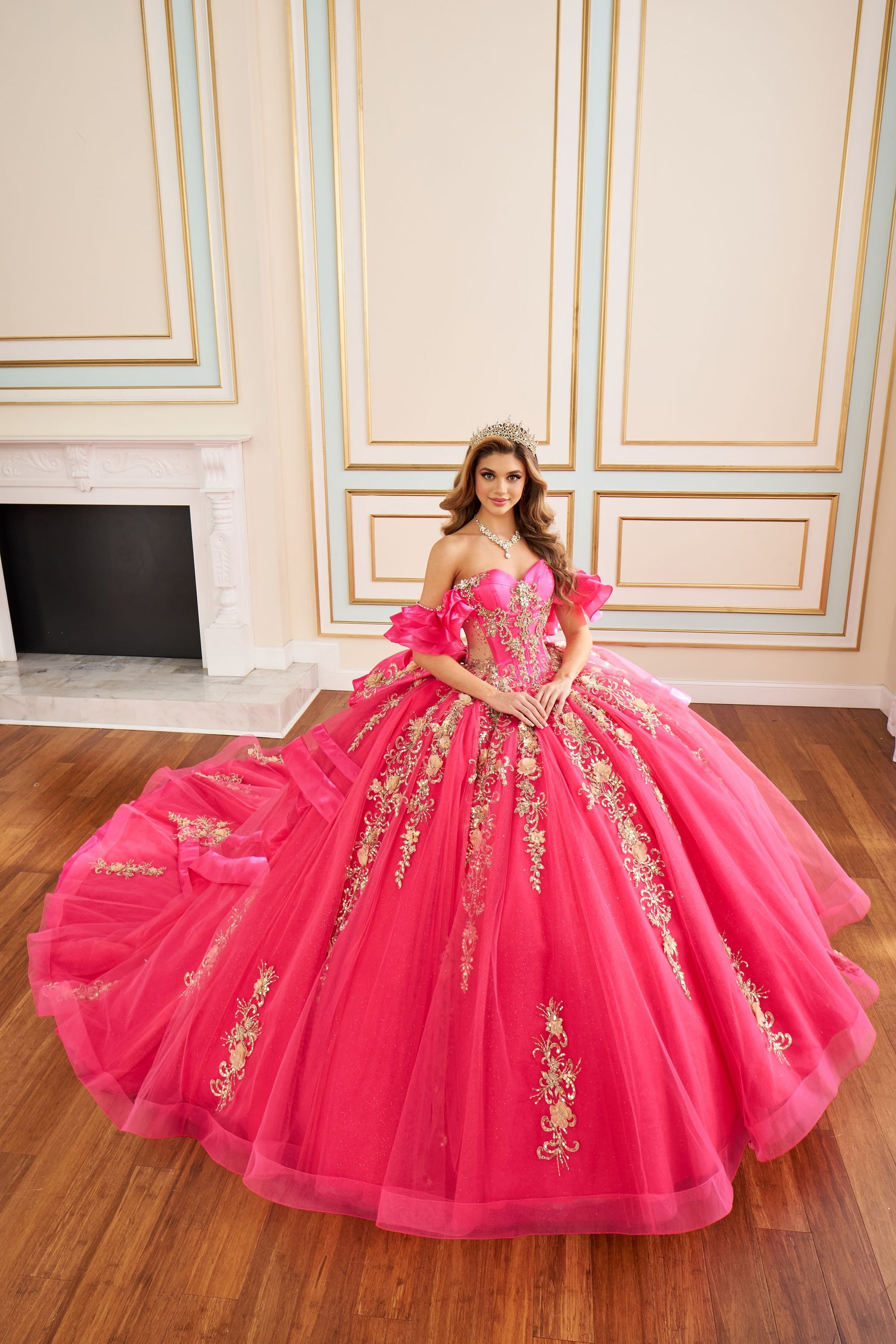 Princesa PR30197 16 / Hot Pink/Gold Princesa PR30197 16 / Hot Pink/Gold