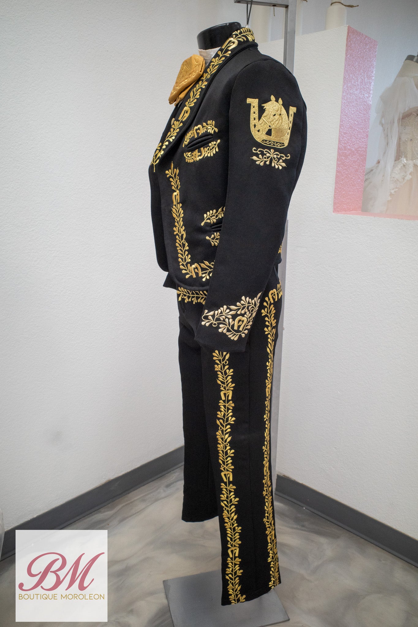 Classic Charro Suit Black with Gold 40 / 42 / 34 Classic Charro Suit Black with Gold 40 / 42 / 34