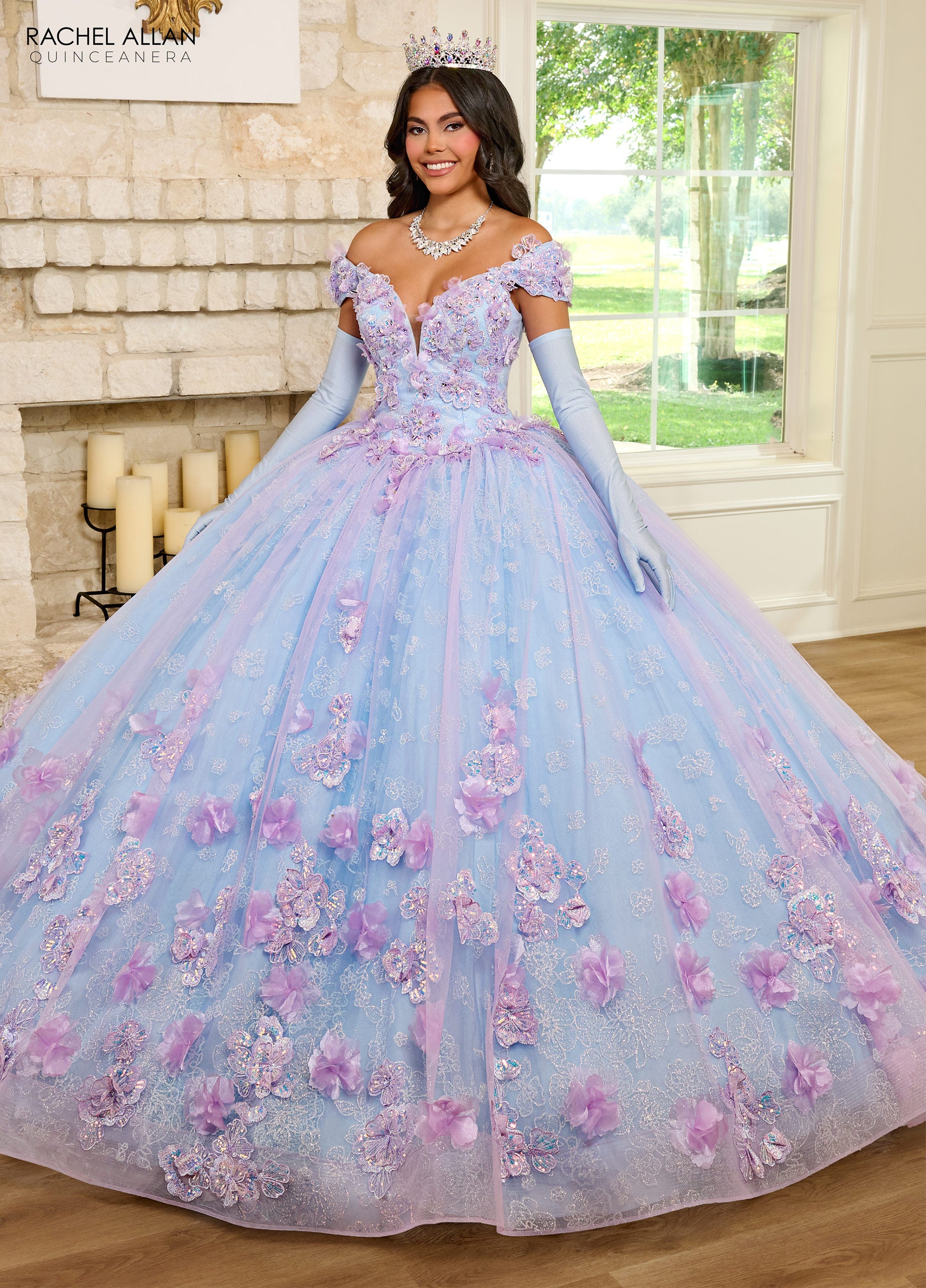 blue dress for baby girl Rachel Allan La Reina RQ2190 26 / Pink Champagne blue dress for baby girl Rachel Allan La Reina RQ2190 26 / Pink Champagne