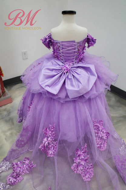 Mini Vestido Quince Lilac