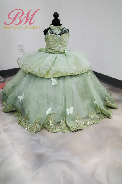 Mini Quince Dress color Sage