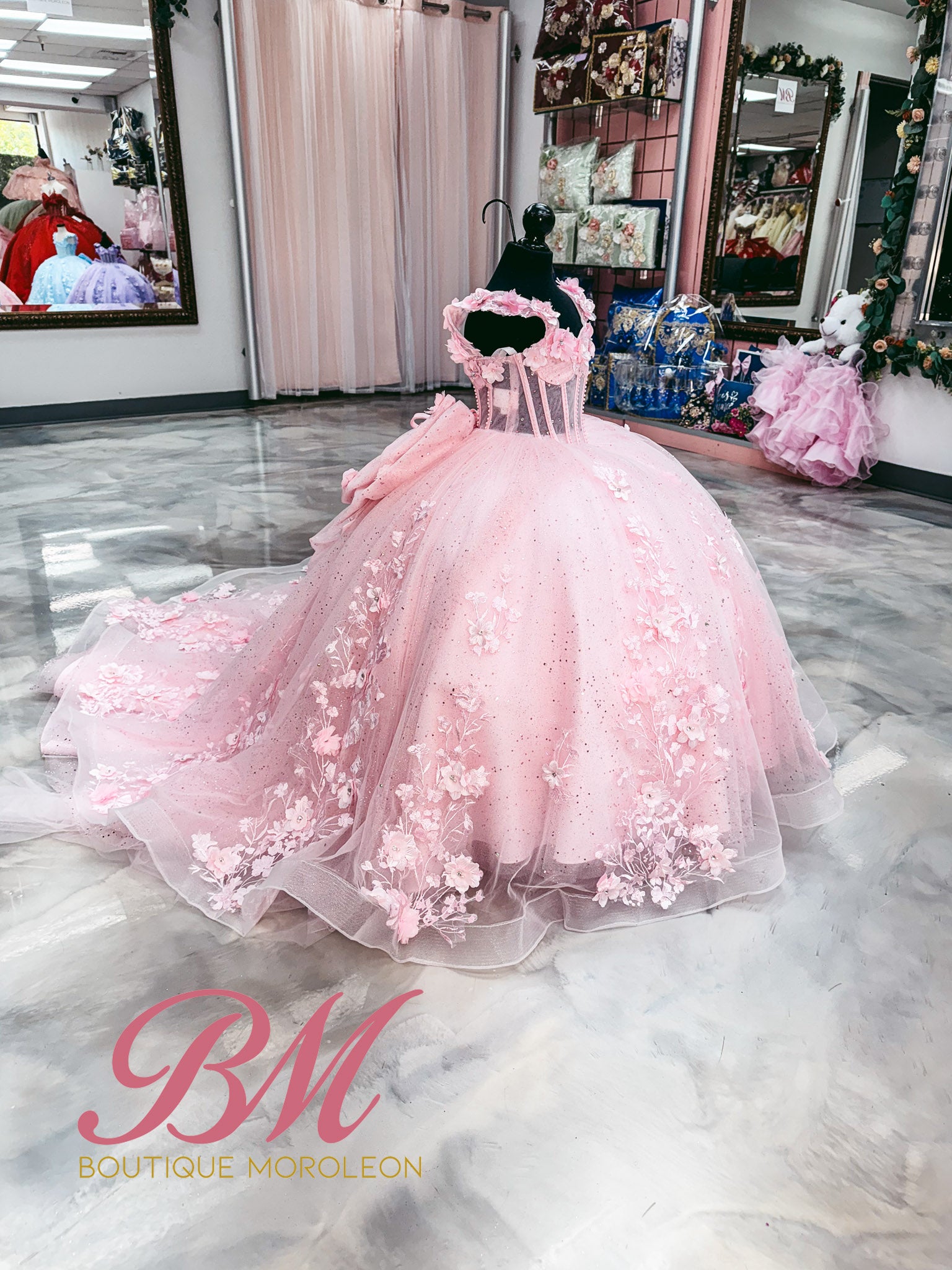 Luxe Belle Mini Quince Dress Pink Luxe Belle Mini Quince Dress Pink