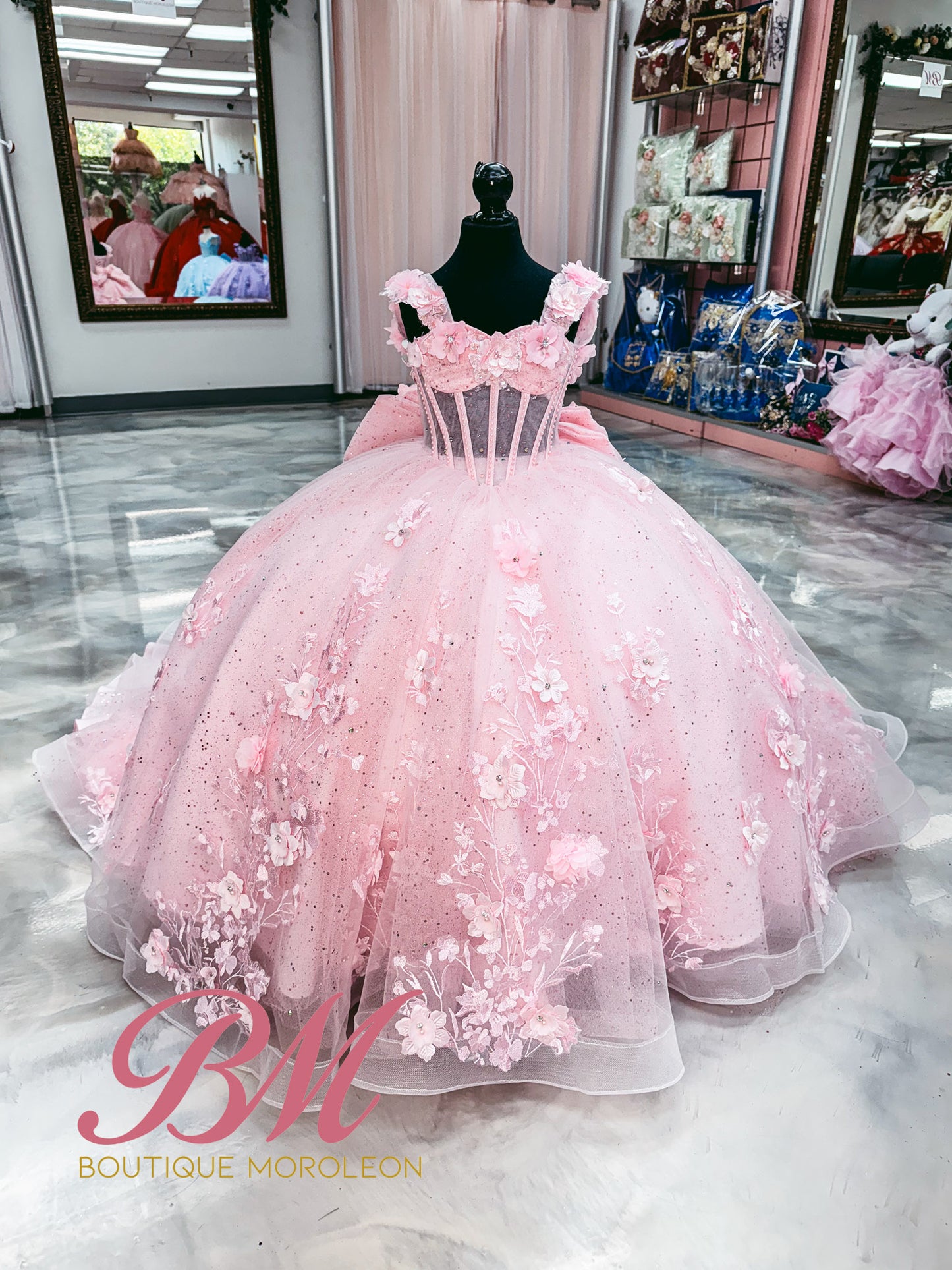 Luxe Belle Mini Quince Dress Pink Luxe Belle Mini Quince Dress Pink