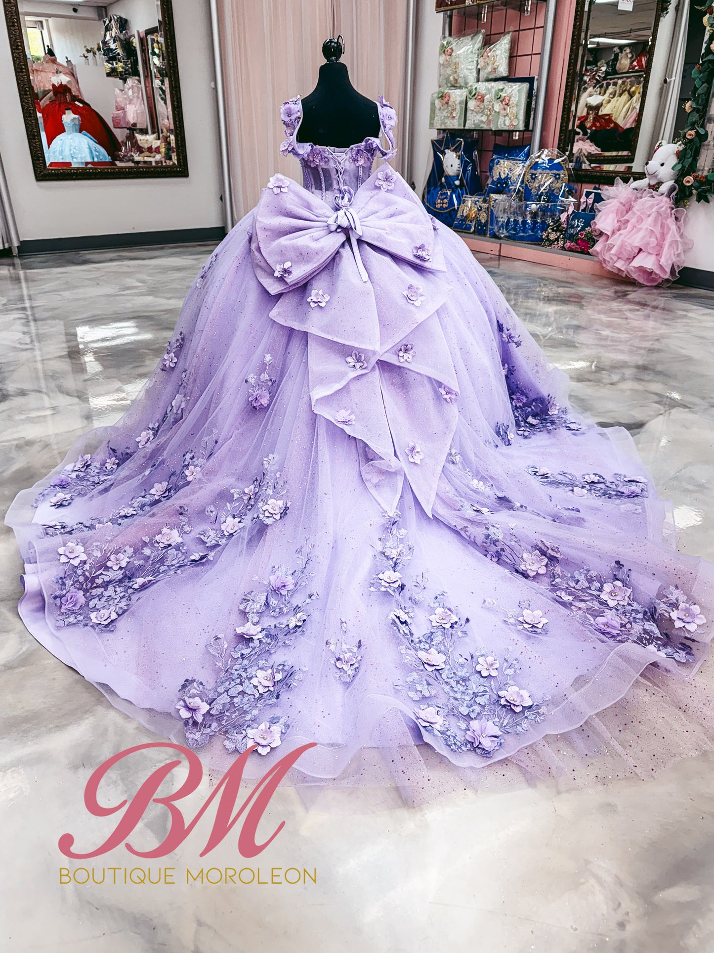 Luxe Belle Mini Quince Dress Lilac