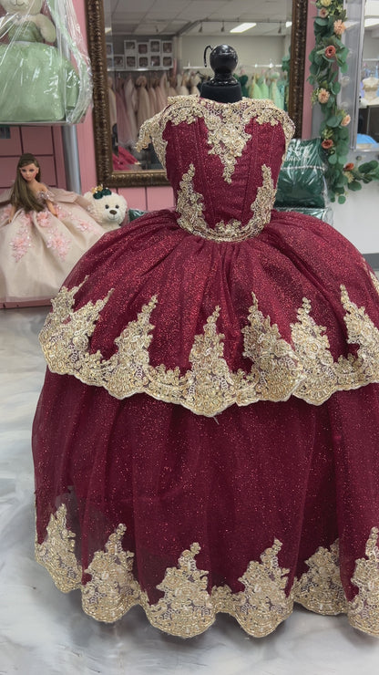 Mini Burgundy Quince Dress