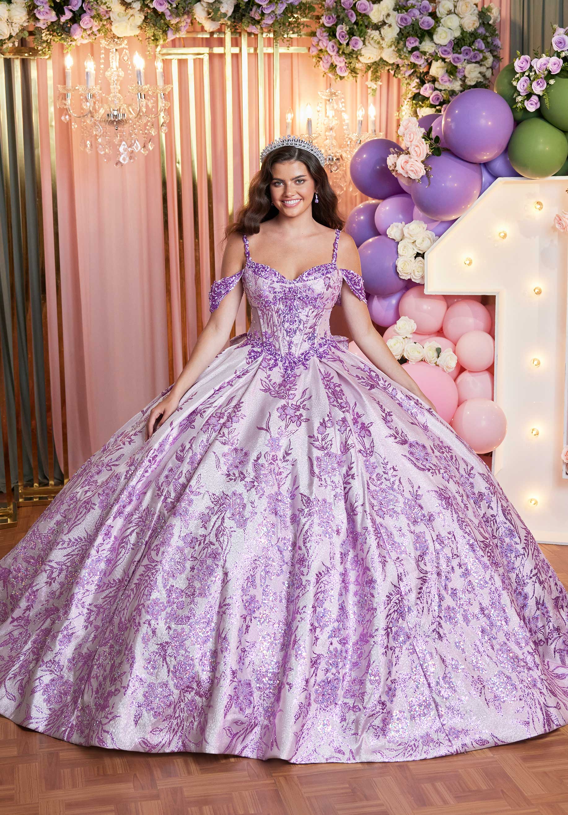 morilee purple dress Morilee 89550 Glitter Tulle Vizcaya Quinceanera Ball Gown