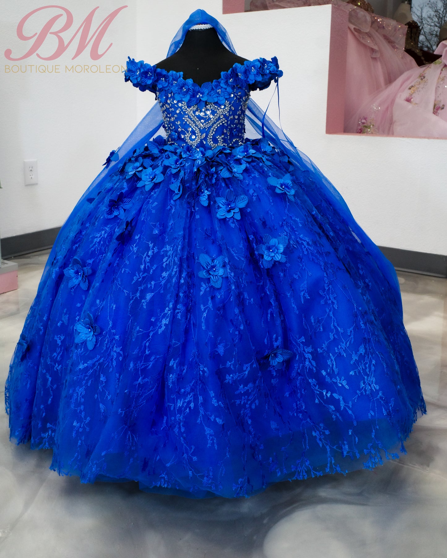 Mini Quinceaera Dress in Royal Blue Boutique Moroleon Mini Quinceaera Dress in Royal Blue Boutique Moroleon