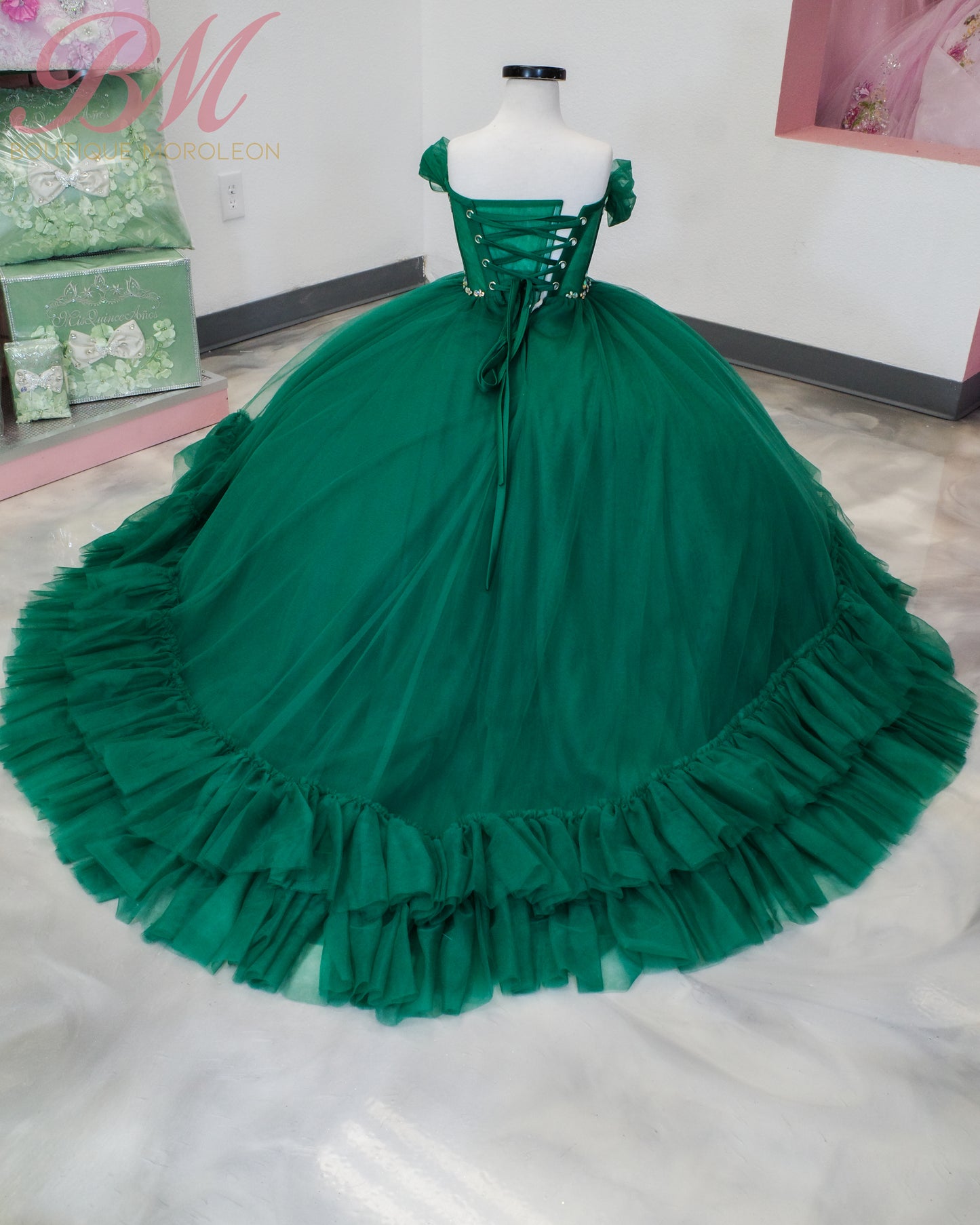 Mini Quinceañera Dress in Emerald Green