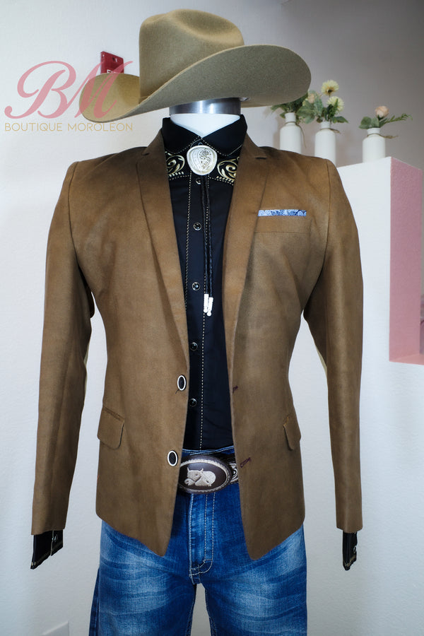 Brown Suede Vaquero Jacket — alternate view — Boutique Moroleon Sacramento