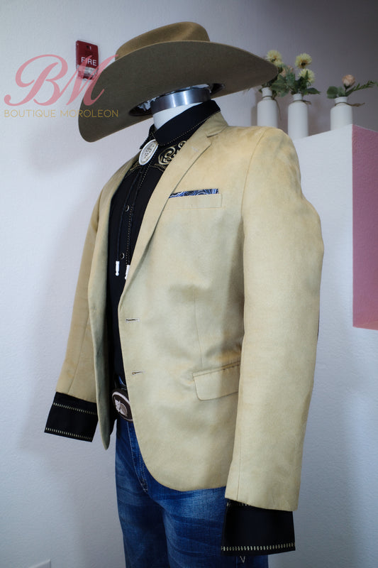 Light Biege Suede Vaquero Jacket – Classic Style and Luxury