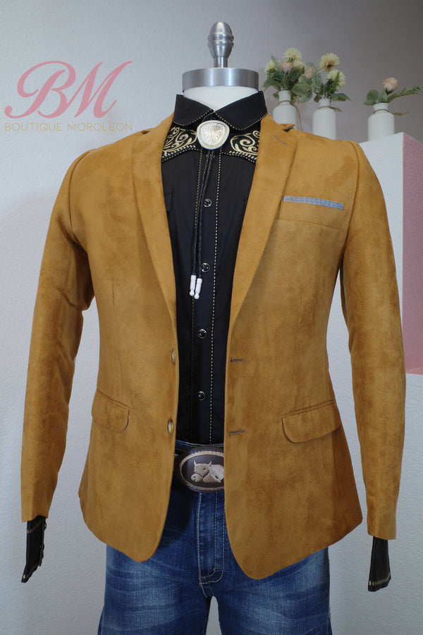 Light Beige Suede Vaquero Jacket — alternate view — Boutique Moroleon Sacramento
